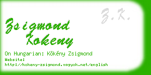 zsigmond kokeny business card